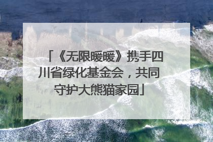 《无限暖暖》携手四川省绿化基金会，共同守护大熊猫家园