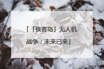 「侠客岛」无人机战争：未来已来