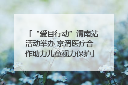 “爱目行动”渭南站活动举办 京渭医疗合作助力儿童视力保护