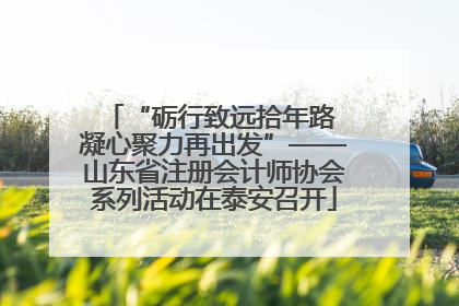 “砺行致远拾年路 凝心聚力再出发”——山东省注册会计师协会系列活动在泰安召开