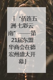 “侨连五洲·七彩云南”——第21届东盟华商会在德宏州盛大开幕