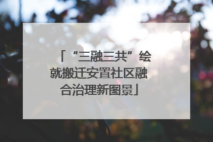 “三融三共”绘就搬迁安置社区融合治理新图景