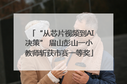 “从芯片视频到AI决策” 眉山彭山一小教师斩获市赛一等奖