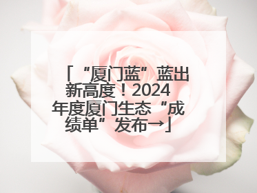 “厦门蓝”蓝出新高度！2024年度厦门生态“成绩单”发布→