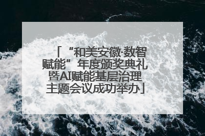 “和美安徽·数智赋能”年度颁奖典礼暨AI赋能基层治理主题会议成功举办