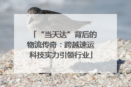 “当天达”背后的物流传奇：跨越速运科技实力引领行业
