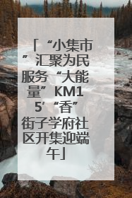 “小集市”汇聚为民服务“大能量”KM15′“香”街子学府社区开集迎端午