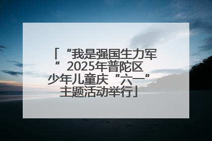 “我是强国生力军”2025年普陀区少年儿童庆“六一”主题活动举行