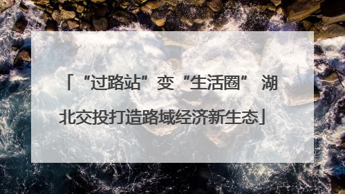 “过路站”变“生活圈” 湖北交投打造路域经济新生态