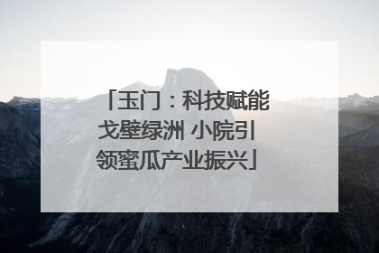 玉门：科技赋能戈壁绿洲 小院引领蜜瓜产业振兴
