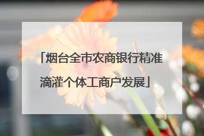 烟台全市农商银行精准滴灌个体工商户发展