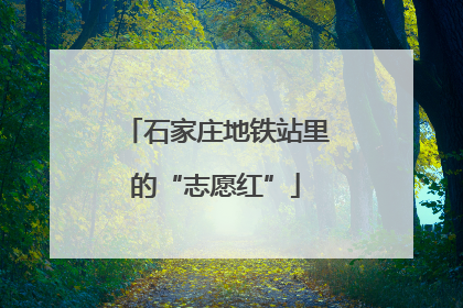 石家庄地铁站里的“志愿红”
