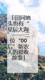 田间地头也有“星辰大海”——三位“00后”新农人的夏收故事