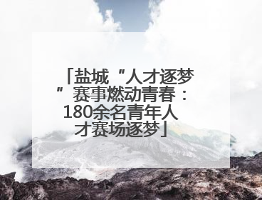 盐城“人才逐梦”赛事燃动青春：180余名青年人才赛场逐梦