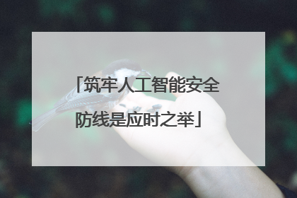 筑牢人工智能安全防线是应时之举