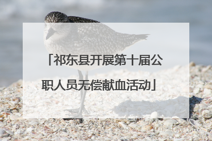 祁东县开展第十届公职人员无偿献血活动