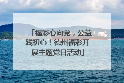 福彩心向党，公益践初心！德州福彩开展主题党日活动