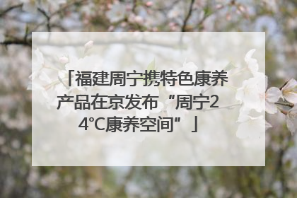 福建周宁携特色康养产品在京发布“周宁24℃康养空间”
