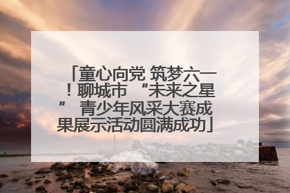 童心向党 筑梦六一！聊城市 “未来之星” 青少年风采大赛成果展示活动圆满成功