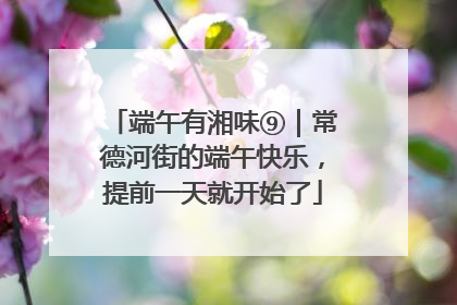 端午有湘味⑨｜常德河街的端午快乐，提前一天就开始了
