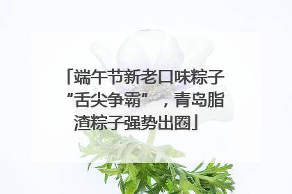 端午节新老口味粽子“舌尖争霸”，青岛脂渣粽子强势出圈