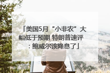 美国5月“小非农”大幅低于预期 特朗普速评：鲍威尔该降息了