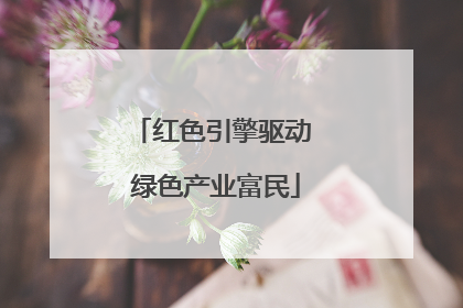 红色引擎驱动 绿色产业富民