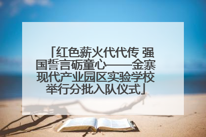 红色薪火代代传 强国誓言砺童心——金寨现代产业园区实验学校举行分批入队仪式
