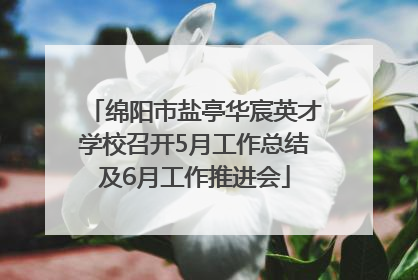 绵阳市盐亭华宸英才学校召开5月工作总结及6月工作推进会