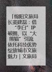 绵阳文旅局长窦建磊：借“李白”IP破圈、以“大熊猫”引流 依托科技优势绽放城市文旅魅力｜文旅局长说