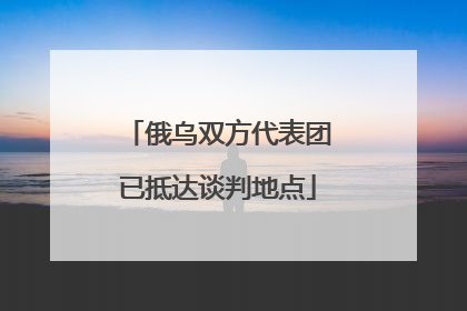 俄乌双方代表团已抵达谈判地点