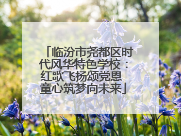 临汾市尧都区时代风华特色学校：红歌飞扬颂党恩 童心筑梦向未来