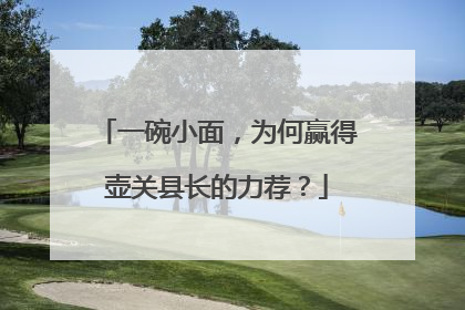 一碗小面，为何赢得壶关县长的力荐？