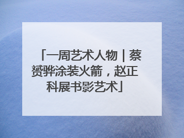 一周艺术人物｜蔡赟骅涂装火箭，赵正科展书影艺术