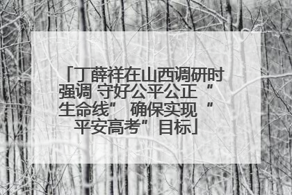 丁薛祥在山西调研时强调 守好公平公正“生命线” 确保实现“平安高考”目标
