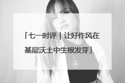 七一时评｜让好作风在基层沃土中生根发芽