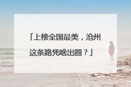 上榜全国最美，沧州这条路凭啥出圈？