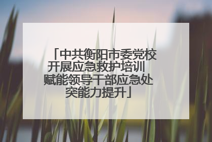 中共衡阳市委党校开展应急救护培训 赋能领导干部应急处突能力提升