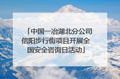 中国一冶湖北分公司信阳步行街项目开展全国安全咨询日活动