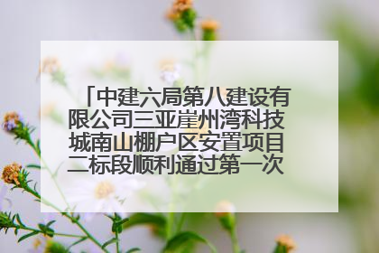 中建六局第八建设有限公司三亚崖州湾科技城南山棚户区安置项目二标段顺利通过第一次主体结构验收