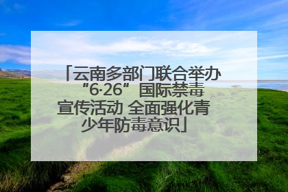 云南多部门联合举办“6·26”国际禁毒宣传活动 全面强化青少年防毒意识