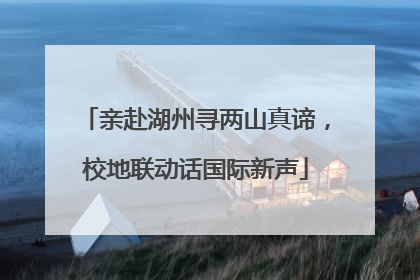 亲赴湖州寻两山真谛，校地联动话国际新声