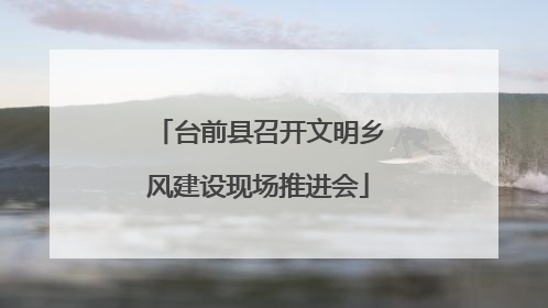 台前县召开文明乡风建设现场推进会