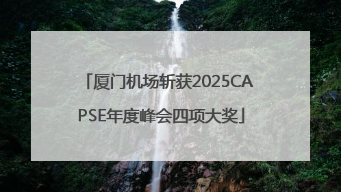 厦门机场斩获2025CAPSE年度峰会四项大奖