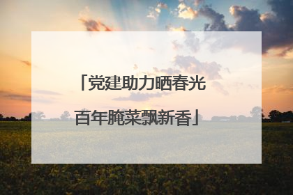 党建助力晒春光 百年腌菜飘新香