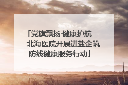 党旗飘扬·健康护航——北海医院开展进盐企筑防线健康服务行动