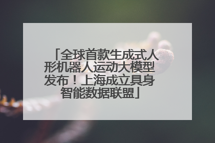 全球首款生成式人形机器人运动大模型发布！上海成立具身智能数据联盟