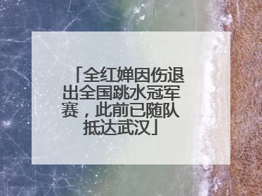 全红婵因伤退出全国跳水冠军赛，此前已随队抵达武汉