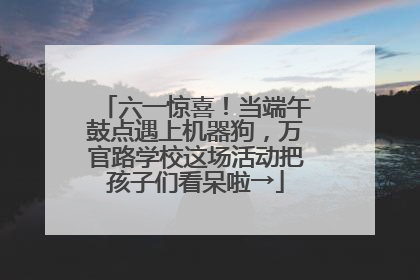 六一惊喜！当端午鼓点遇上机器狗，万官路学校这场活动把孩子们看呆啦→
