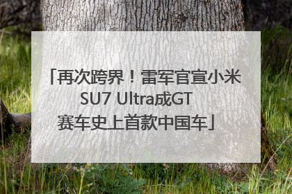 再次跨界！雷军官宣小米SU7 Ultra成GT赛车史上首款中国车